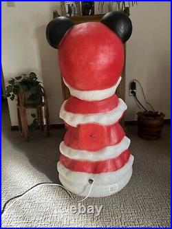 Vintage Santas Best Minnie Mouse Caroler 32 Lighted Christmas Blow Mold