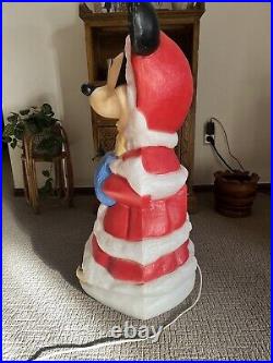 Vintage Santas Best Minnie Mouse Caroler 32 Lighted Christmas Blow Mold