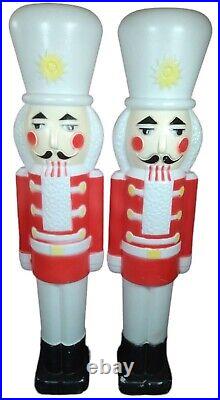 Vintage Set of 2 Union Products 30 Nutcracker/Toy soldier Christmas Blow Molds