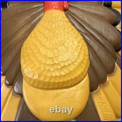 Vintage THANKSGIVING TURKEY Blow Mold Don Featherstone Union Products NO Light