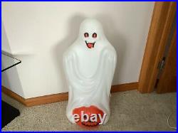Vintage TPI Ghost with Pumpkin Halloween Blow Mold 703
