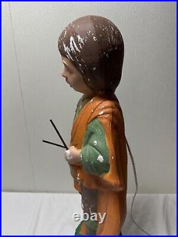 Vintage TPI LITTLE DRUMMER BOY Blow Mold 30 Tall with drumsticks Canada 4955 XMAS