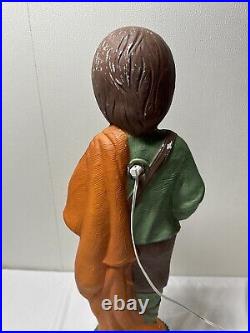 Vintage TPI LITTLE DRUMMER BOY Blow Mold 30 Tall with drumsticks Canada 4955 XMAS