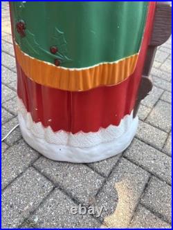 Vintage TPI Mrs Santa Claus 37 Blow Mold Lighted Lantern Christmas Lawn Decor
