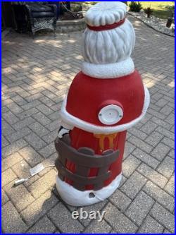 Vintage TPI Mrs Santa Claus 37 Blow Mold Lighted Lantern Christmas Lawn Decor