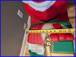 Vintage TPI Sleigh Sled Santa Christmas Blow Mold Lighted Roof Yard Decor Xmas