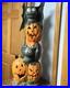 Vintage Trendmaster Bat and Pumpkin Totem Stack Halloween Foam Mold 1993