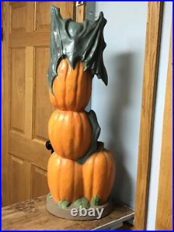 Vintage Trendmaster Bat and Pumpkin Totem Stack Halloween Foam Mold 1993