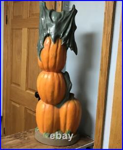 Vintage Trendmaster Bat and Pumpkin Totem Stack Halloween Foam Mold 1993
