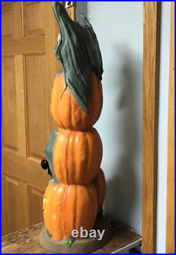 Vintage Trendmaster Bat and Pumpkin Totem Stack Halloween Foam Mold 1993