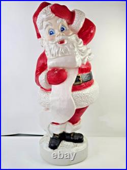 Vintage Union 43 Santa Reading List Lighted Blow Mold