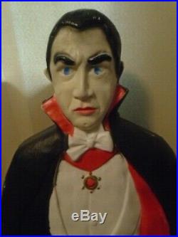Vintage Union Products Bela Lugosi as Dracula Blow Mold Lighted 43 Tall