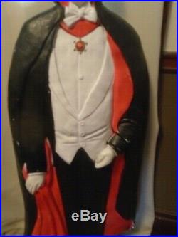 Vintage Union Products Bela Lugosi as Dracula Blow Mold Lighted 43 Tall