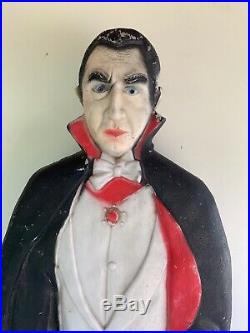 Vintage Union Products Bela Lugosi as Dracula Blow Mold lighted 43 tall