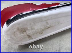 Vintage Union Products Inc Christmas Blow Mold Santa Sleigh Reindeer No Light