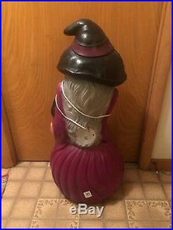 Vintage Witch 34 Inches Blow Mold Holiday Halloween Yard Decor