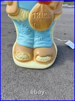 Vintage pumpkin scarecrow Blow Mold 33 Lighted 90's General Foam Nice
