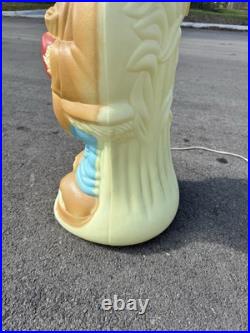 Vintage pumpkin scarecrow Blow Mold 33 Lighted 90's General Foam Nice