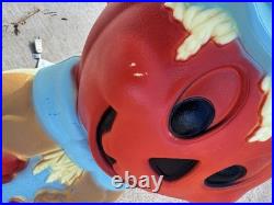 Vintage pumpkin scarecrow Blow Mold 33 Lighted 90's General Foam Nice