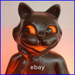 Vntage 1993 Halloween Blow Mold black cat inside pumpkin Carolina Enterprise 35