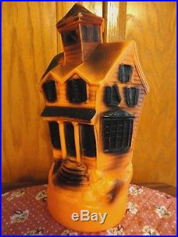 Vtg 13 Empire Haunted House Halloween Blow Mold Light Up Yard Decor Bat Prop