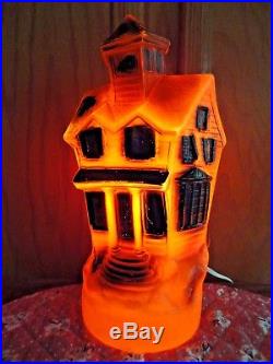 Vtg 13 Empire Haunted House Halloween Blow Mold Light Up Yard Decor Bat Prop