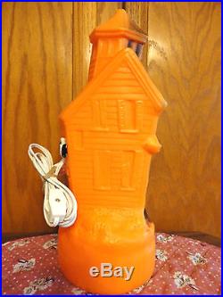 Vtg 13 Empire Haunted House Halloween Blow Mold Light Up Yard Decor Bat Prop