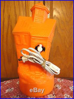 Vtg 13 Empire Haunted House Halloween Blow Mold Light Up Yard Decor Bat Prop