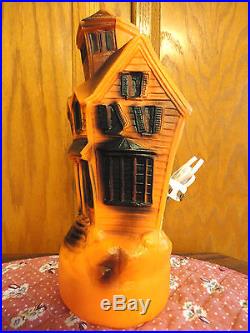 Vtg 13 Empire Haunted House Halloween Blow Mold Light Up Yard Decor Bat Prop