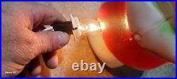Vtg 1970 Empire Santa Reindeer Sleigh Lighted Table Top Blow Mold Made in USA