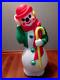 Vtg 1971 Empire Hobo Clown With Derby Hat And Cane Snowman Blow Mold 33 Tall