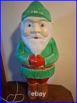 Vtg 1990 Don Featherstone Elf Gnome Leprechaun Blow Mold Lighted By Union 28