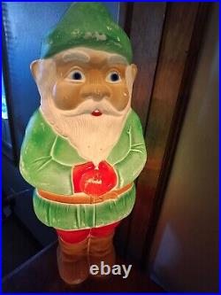 Vtg 1990 Don Featherstone Elf Gnome Leprechaun Blow Mold Lighted By Union 28