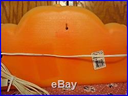 Vtg 33 Union Pumpkin Jol Happy Halloween Blow Mold Don F. Light Yard Decor Prop