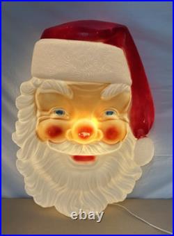 Vtg 34 Empire Blow Mold Santa Face Head Lighted Outdoor Christmas Decor EMPIRE