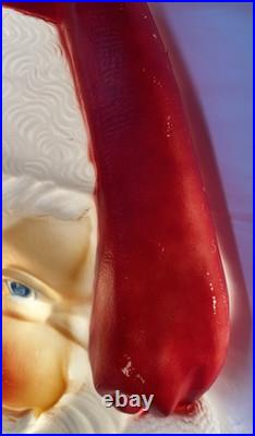 Vtg 34 Empire Blow Mold Santa Face Head Lighted Outdoor Christmas Decor EMPIRE