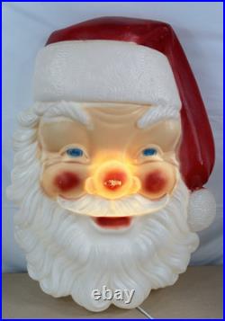Vtg 34 Empire Blow Mold Santa Face Head Lighted Outdoor Christmas Decor EMPIRE