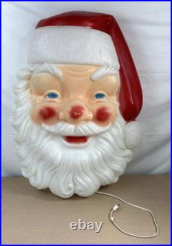 Vtg 34 Empire Blow Mold Santa Face Head Lighted Outdoor Christmas Decor EMPIRE