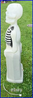Vtg 35 Skeleton Tombstone Blow Mold R. I. P. Ashes to Ashes Empire Halloween USA