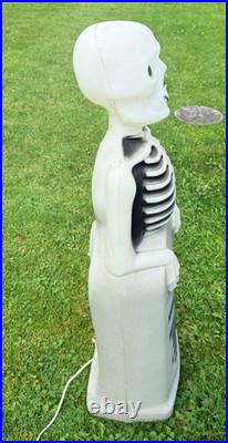 Vtg 35 Skeleton Tombstone Blow Mold R. I. P. Ashes to Ashes Empire Halloween USA