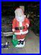 Vtg 5 Foot Santa Claus General Foam Plastic Blow Mold Light Up Yard Decoration