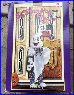 Vtg 90s Kmart Porch Kids 36 Halloween Ghost & Jack-O'-Lantern Door Greeter Box