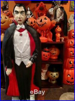 Vtg Bela Lugosi Dracula Universal Monsters Halloween Blow Mold Plastic Light
