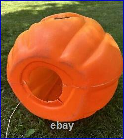 Vtg Black Cat on a Pumpkin Halloween Blow Mold Empire Carolina Enterprises 34