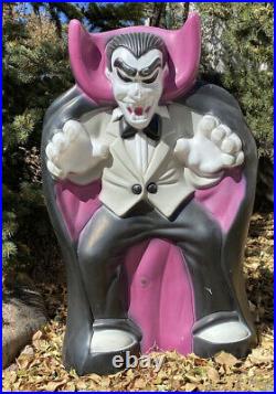 Vtg Count Dracula Blow Mold Halloween Yard Decor Empire 36 Tall Vampire HTF