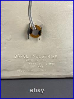 Vtg Dapol 17 Lighted Blow Mold Christmas Santa Sitting Chimney Fireplace Mint