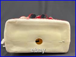 Vtg Dapol 17 Lighted Blow Mold Christmas Santa Sitting Chimney Fireplace Mint