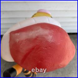 Vtg Disney Tigger Christmas 36 Lighted Plastic Blow Mold Santa's Best