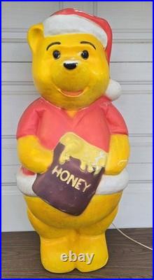 Vtg Disney Winnie The Pooh Christmas Don Featherstone Union Products Blow Mold