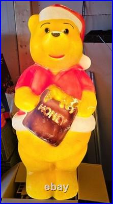 Vtg Disney Winnie The Pooh Christmas Don Featherstone Union Products Blow Mold